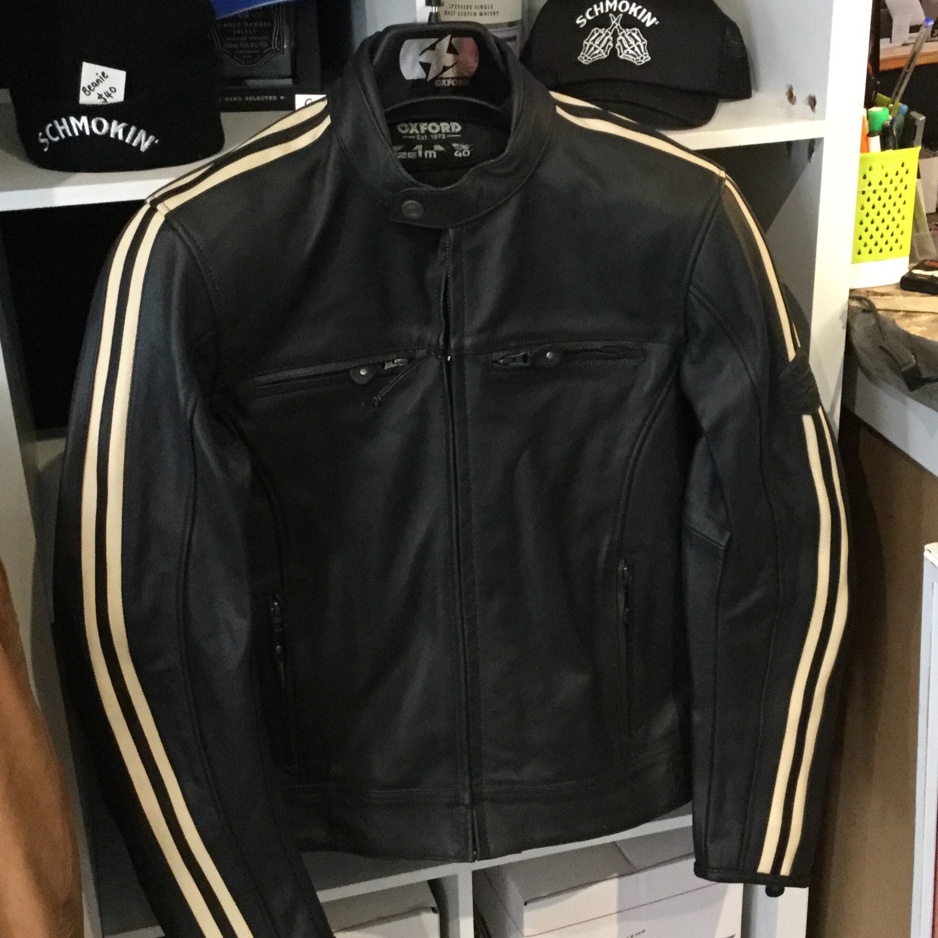 Oxford Bladon Leather Jacket - Black